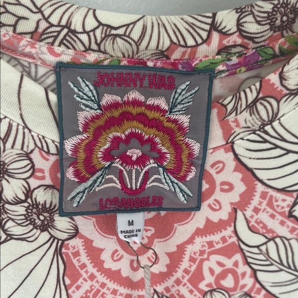 Johnny Was Multicolor Floral Short Sleeve Top - Picture 2 of 3